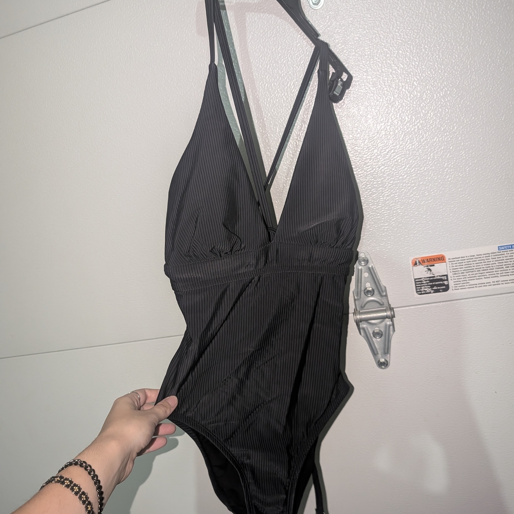 Time and Tru Black One Piece Swimsuit